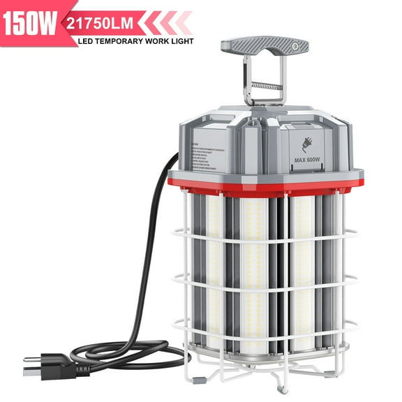 LED Temporary Work Light 150W 22500 Lumens 5000k Workshop Hanging Lamp Linkable
