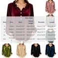 thumbnail image 3 of NominalSnug Women's Velvet Tops Ruffle V Neck Dressy Casual Blouse Long Sleeve Top Elegant Vintage Party Shirt for Fall Winter, 3 of 8