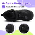 thumbnail image 3 of Gexuosn Kids Boys Girls Hiking Shoes Wide Toe Box Hiking Boots Barefoot Outdoor Shoes for Walking Climbing Running,Black, 3 of 8