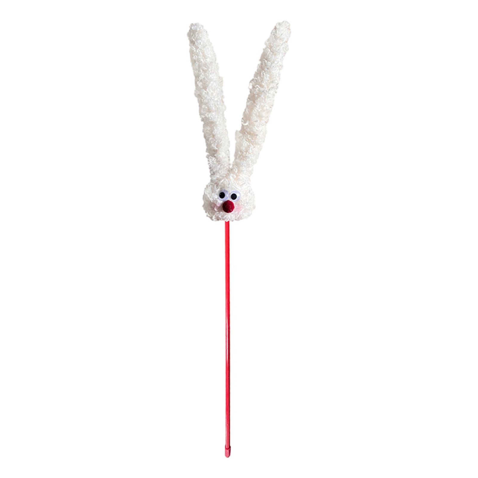 TOOYFUL Cat Teaser Plush Bunny Toy Cat Toy Indoor Cats Funny Entertaining 80cm Long Long Ears Rabbit Kittens Toys Interactive Cat Toy