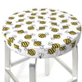 thumbnail image 3 of Lsque Cute Little Bee Round Bar chair cushion covers Velvet Fabric Premium Comfort Protects from Scratches and Stains for 14-17 Inch Chair- 13 inch, 3 of 7