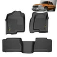 thumbnail image 2 of Full Vehicle Floor Mats 3-Piece Set Black TPE Floor Cargo Liners Fit for Chevy Silverado/GMC Sierra 1999-2006, 2 of 10