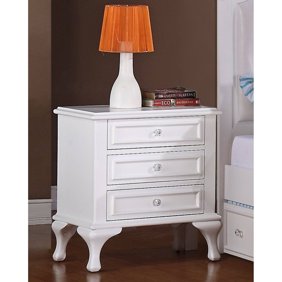 Alpine Furniture 1306 W Ns Winchester Farmhouse Bedside Nightstand Table White Walmart Com Walmart Com