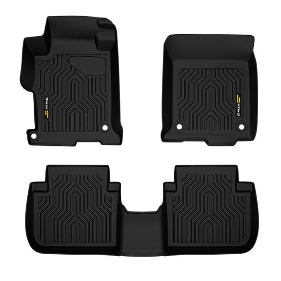 Floor Mats Fit for Honda Accord Sedans 2013 2014 2015 2016 2017 Floor Liners TPE Custom Fit All Weather Full Cover Protection Car Mats 1st & 2nd Row Cargo Liners Black