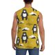 thumbnail image 4 of Fotbe Cartoon Bear Yellow Men's Camiseta sin Mangas Estampada para Hombres, Playera Casual para Gimnasio, Entrenamiento, Playa-Medium, 4 of 7
