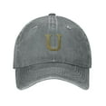 thumbnail image 1 of ZICANCN Adjustable Baseball Cap Women, Alphabet U Pattern Hats for Men Adult Washed Cotton Denim Baseball Caps Fashion, Gray, 1 of 6
