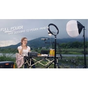 PM Auto 500W Portable Power Station, 518Wh Backup Lithium Battery, Laptop, Outdoor, Camping Solar Generator, ED Flashlight for CPAP Home Camping Travel Emergency, Wireless Charge, AC Outlet, Type-C