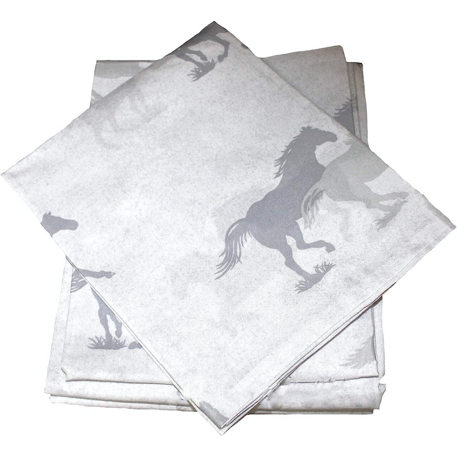 8 Pieces Queen Size Comforter Set 86" x 86" Western Horses (Bed in a