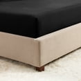 thumbnail image 4 of Hearth & Harbor Deep Pocket 5 Piece Solid Bed Sheet Set, 1800 Thread Count Microfiber Sheets, California King, Black, 4 of 7