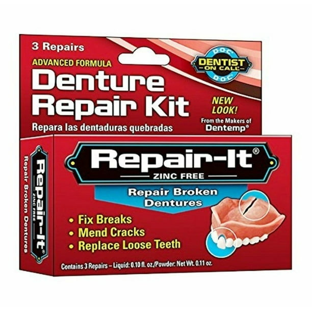 Dentemp RepairIt Denture Repair Kit, 3 Repairs, 2Pack