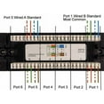 thumbnail image 5 of CNAweb 24 Port Cat6 1U Rackmount 110 RJ45 Network Patch Panel 568A 568B, 5 of 6