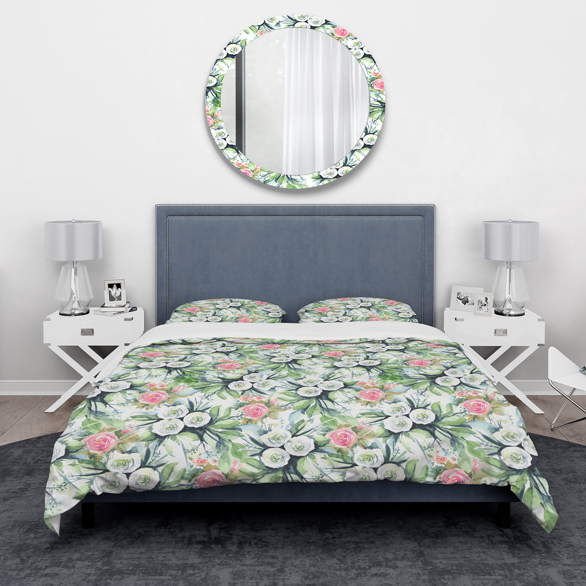 Designart 'Wedding Flowers in White & Yellow Roses' Traditional Duvet Cover Set