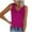 Hot Pink, variant on Women's Ribbed Basic Tank Top Summer Stretch V-Neck Button Down Undershirt Slim Fit Sleeveless Layering and Everyday Wear Tops Black