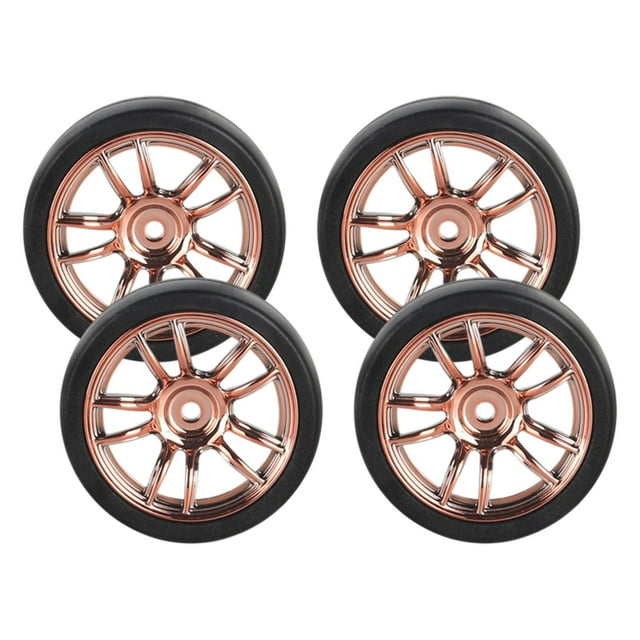ziyahi 4 Pieces RC Drift Tyre for Repalces Car Modification 1/18 Rally RC Gold Drift DIY Gold 31mm