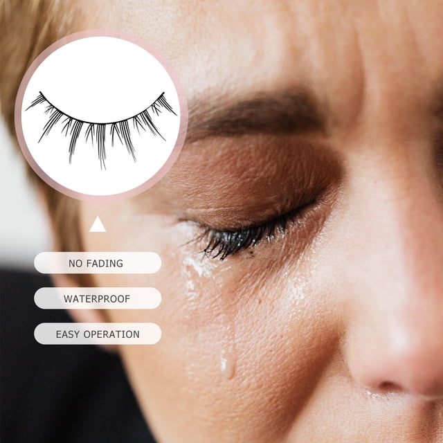 Houderco 5Pares Pestañas Postizas Negras Para Maquillaje Con Apariencia Natural Y Uso Cómodo