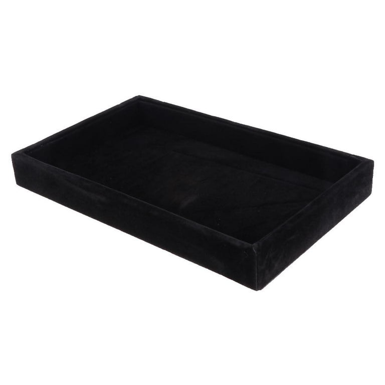 Jewelry Tray Black Veet Stackable Display Trays Necklace Ring