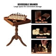 thumbnail image 5 of 3-in-1 Chess Checkers Backgammon Set, 18 Inch Wooden Game Table, Deluxe Combo Board Game for Family, Strategy Game Gift, 5 of 7