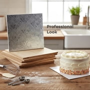 Cake S.O.S 8 inches SIlver Square Cake Drum Board, 1/2″ Thick, (1-Pack)