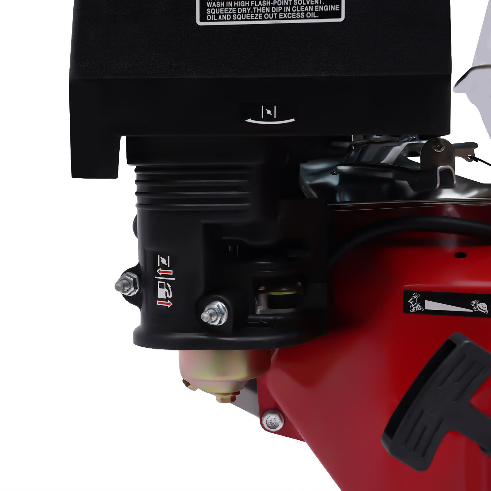 Fichiouy 4 Stroke 15HP Gas Engine Motor Power 420CC OHV TCI Gasoline Motor Recoil Pull Air Cool