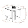 thumbnail image 2 of Winsome Ensemble de salle à manger 3 pièces Lynden, table à abattant et 2 chaises, 2 of 6