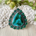 thumbnail image 2 of Azurite Malachite With Green Onyx Ring, 925 Sterling Silver Ring, Handcrafted statement Ring, Boho Ring, Silver Ring, Gift For Her Ring,****, 2 of 3