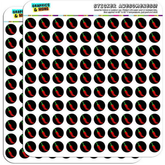 Chili Pepper Southwestern 200 1/2" (0.5") Planner Calendar Scrapbooking Crafting Stickers