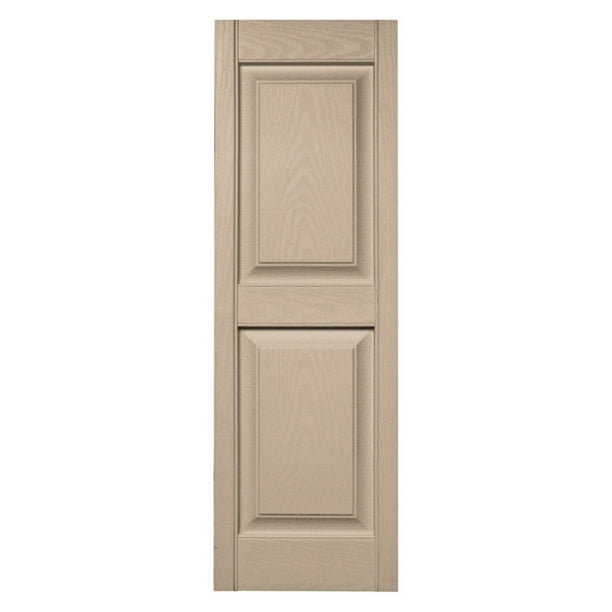 Builders Edge 15W in. Raised Panel Vinyl Shutters Builders Edge 15W in. Raised Panel Vinyl Shutters