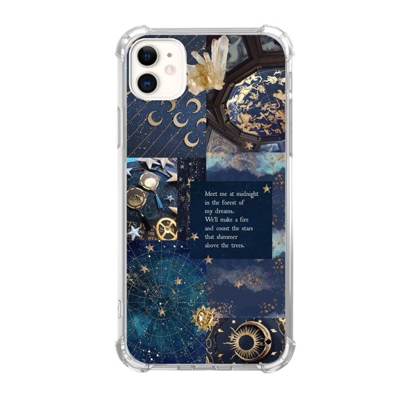 Vintage Celestial Case Compatible with iPhone 11,Unique Art Design TPU Bumper Cover Case