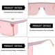 thumbnail image 3 of Gafas de sol sin marco de una sola pieza, gafas de sol de tendencia de moda con montura grande, hechas de metal, 3 of 5