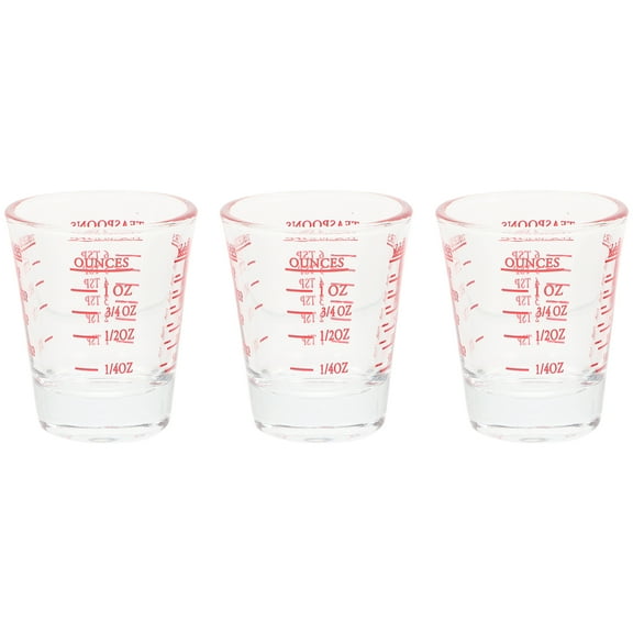 3Pcs Coffee Glasses for Kitchen with Milk Measuring Cups and Water Cups Scale