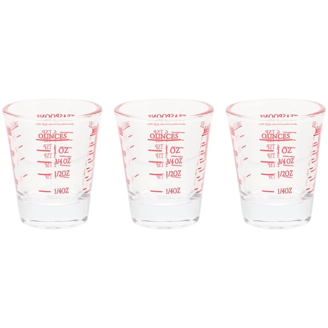 3Pcs Coffee Drinking Glasses Kitchen Milk Measuring Cups Water Cups with Scale