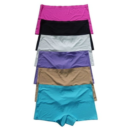 Women Underwear Panties 12 Pack of Smooth No Line Biniki Thong Boxer Various Styles, Size M (Best No Line Underwear)