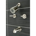 thumbnail image 2 of Kingston Brass KBX8148CML Manhattan Two-Handle Tub and Shower Faucet, Brushed Nickel, 2 of 3