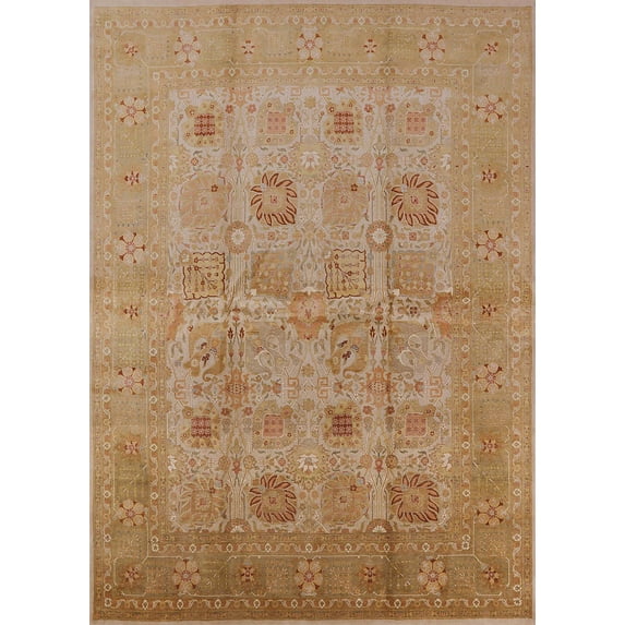 Ahgly Company Indoor Rectangle Mid-Century Modern Brown Sand Brown Oriental Area Rugs, 5' x 8'