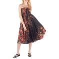 thumbnail image 2 of Franhais Women Bohemian Long Skirt, Elastic High Waist Big Hem Tie-up Skirt for Beach/ Seaside/ Vacation, 2 of 9