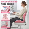 thumbnail image 6 of JOVELL Ergonomic Seat Cushion, L-Shaped Memory Foam Office Chair Pad with Coccyx & Lumbar Support, Non-Slip Car Cushion for Back Pain Relief, Pink, 6 of 7