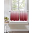 thumbnail image 3 of Half Window Curtain 36 Inches Long, Red Beige Ombre Window Treatment Curtain Drapes, Abstract Modern Art Gradient Small Tier Curtains for Bathroom Over Sink, 27.5"x36", 2 Panels, 3 of 7