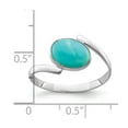 thumbnail image 2 of White Sterling Silver Ring Band Gemstone Amazonite, 2 of 2