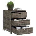 thumbnail image 2 of vidaXL Armoire de Rangement de Jardin Gris 55x59x69 cm Rotin Poly, 2 of 5