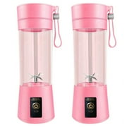 2X Blender Mini Blender for Shakes and Smoothies Rechargeable USB 380Ml Traveling Fruit Juicer Cup with 6 Blades