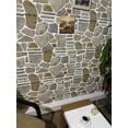 thumbnail image 4 of Dundee Deco 3D Wall Panels - Cladding, Grey Caramel White Stone Look Wall Paneling, Styrofoam Facing for Interior and Exterior Applications, DIY, SAMPLE, Size 10 x 10 in., 4 of 9