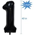 Black Number 10 Balloons 40 Inch Foil Mylar Balloon for 10th Birthday