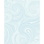 York Wallcoverings Ap7476 Blue Book Paisley Swirl Wallpaper