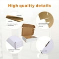 thumbnail image 3 of CH-BOX Corrugated Mailers, Cardboard Shipping Boxes, Inner Size 7" x 6" x 2", Oyster White (Pack of 50), 3 of 6