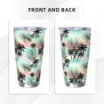 thumbnail image 3 of Rateoe Tropical Summer Palm Printed Car Guy Gifts for Men Women Tumbler - 20oz/590ml Double Wall Vacuum Insulated Stainless Steel Travel Tumbler Cups with Lid & Straw-Straw Three-piece Set, 3 of 8