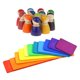 thumbnail image 1 of Tablero de Apilamiento de Construcción de Color íris, Juguetes Clavija, Bebé Montessori, Diversión DIY CUTICAT Bloques de construcción de arcoíris de madera, 1 of 8
