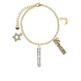 thumbnail image 2 of Delight Jewelry Silvertone Live the Life You Have Imagined Bar Goldtone Dream Big Charm Bracelet, 7.5+2" Extender, 2 of 4