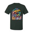 thumbnail image 3 of Funny Neon Sloth | Dean Russo Art Animal Lover Men's T-Shirt, Forest Green, 5XL, 3 of 5