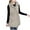Khaki, variant on Viikei Winter Coats for Women Fashion Women Pocket Coat Long Jacket Winter Sleeveless Down Cotton Waistcoat