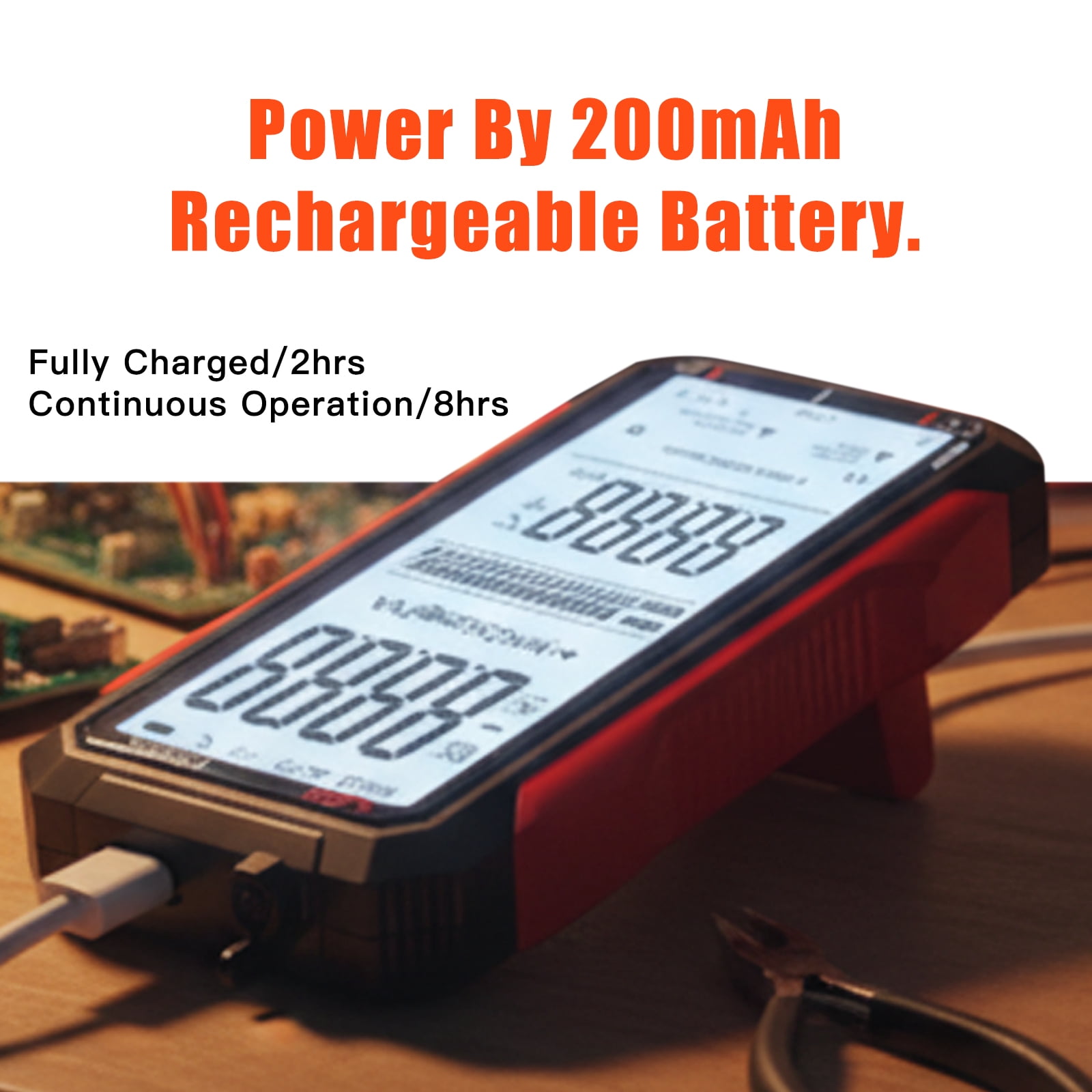 JAMCORAX USB Rechargeable Digital Multimeter with Large Screen,6000 Counts True RMS,Smart Digital Voltmeter for Automotive,Home and Industrial Use